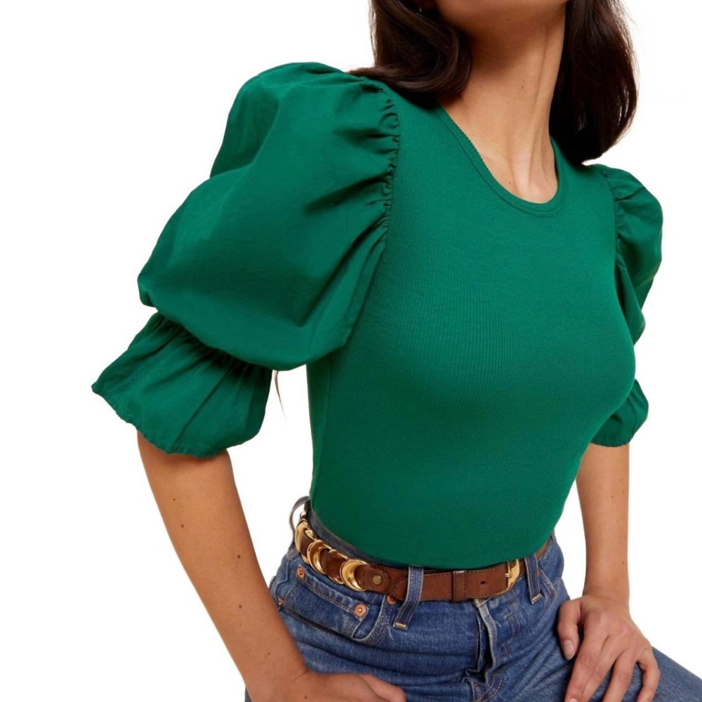 Nation LTD Kenzie Flounce Sleeve Top